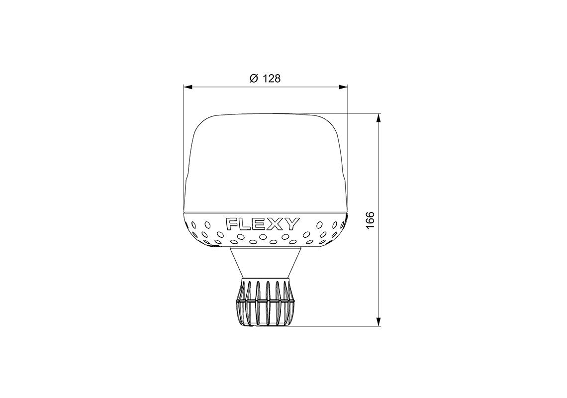 LED Beacon FLEXY AUTOBLOK, rotating light amber   